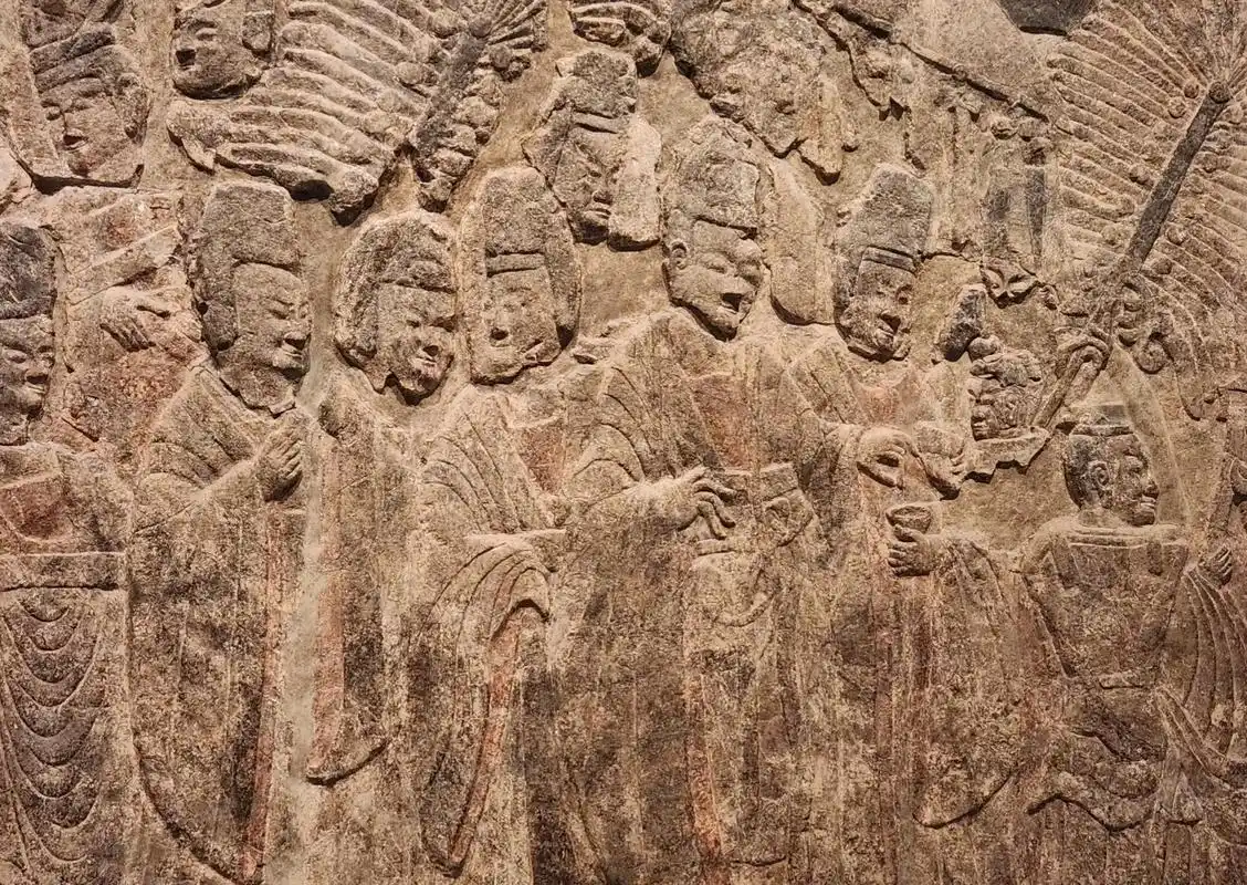 龙门石窟浮雕北魏孝文帝礼佛图现收藏于美国大都 - 抖音