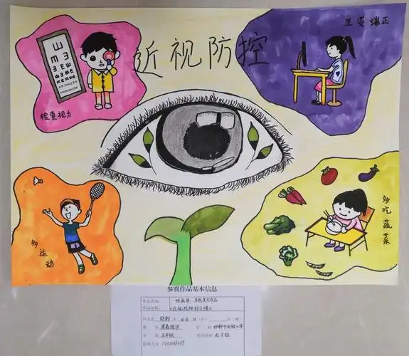 上网课 防近视——市实验小学疫情期间保护视力宣传作品展