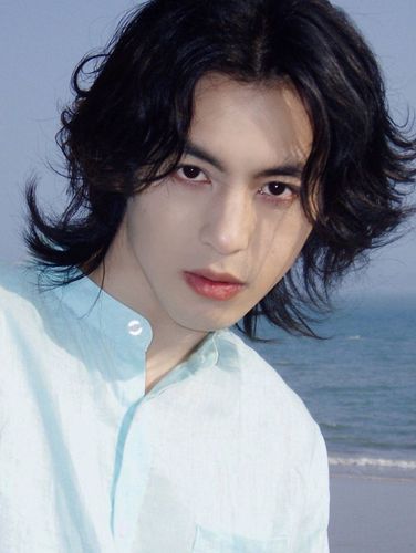 狼尾假发男木村拓哉同款中分男士长发日系武士头男生鲻鱼头全头套