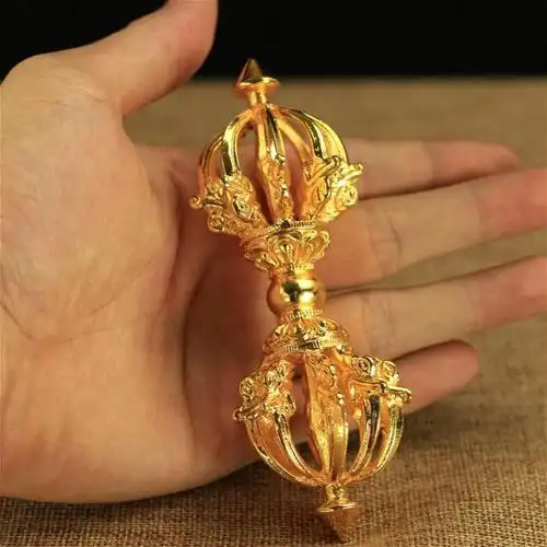 【京选好货】藏传佛教密宗法器 尼泊尔工艺制品九股金刚杵合金金刚橛