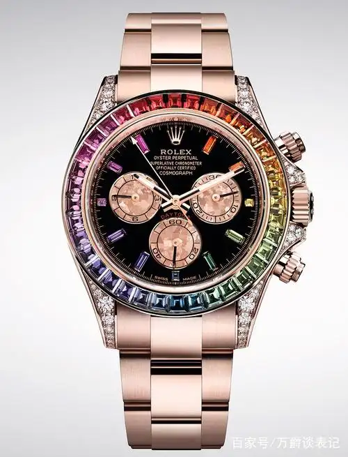 欣赏世界的魔力把彩虹戴在手上,劳力士玫瑰金款彩虹圈迪通拿