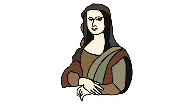 蒙娜丽莎简笔画蒙娜丽莎简笔画怎么画