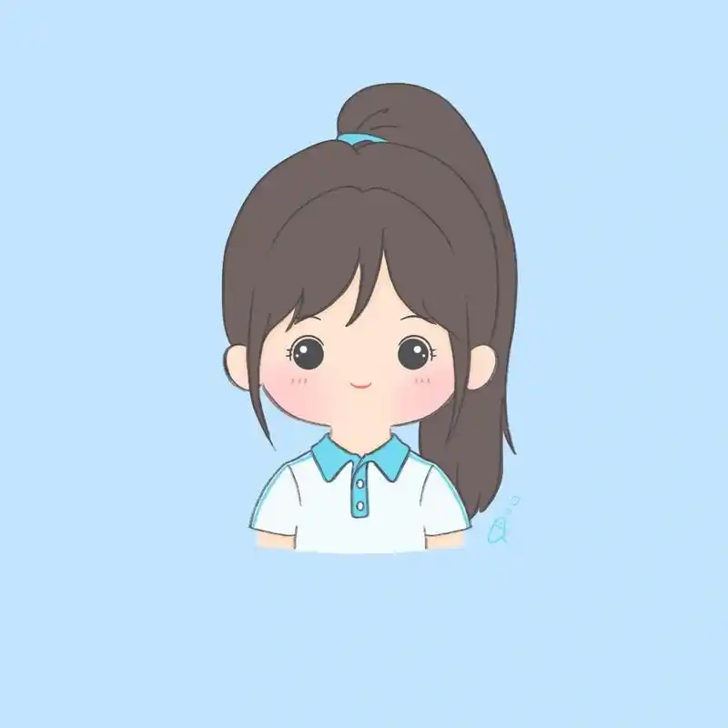 q版头像 | 青春校服高马尾女生头像