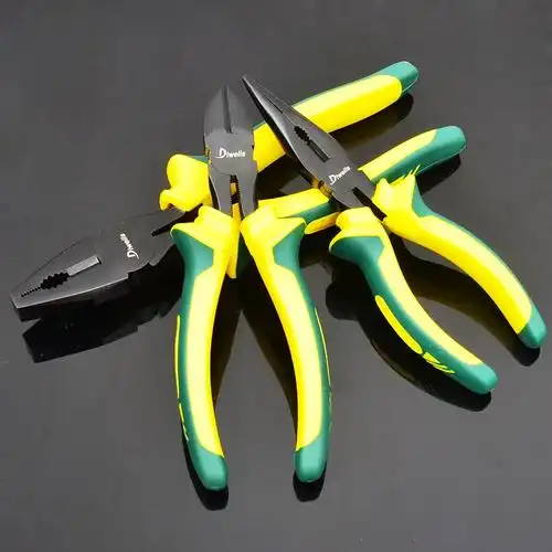 得威斯工具钢丝钳 五金老虎钳子平口钳克丝钳尖嘴钳斜口钳 6寸8寸_不