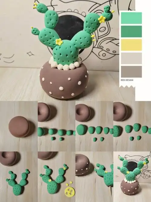 挑战让粘土小白每天学会做一个粘土小物件