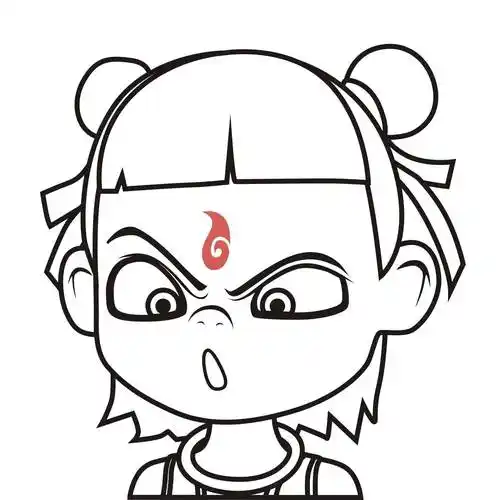 非常火的哪吒简笔画来啦,收藏起来慢慢画美术生画萌版哪吒,表情惊讶