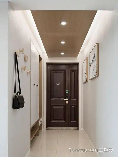 门厅墙壁玄关装修效果图爱家从客厅开始