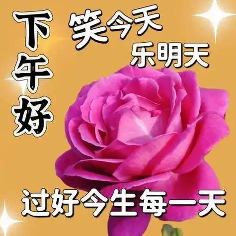 下午好图片带字祝福开心相伴快乐相随