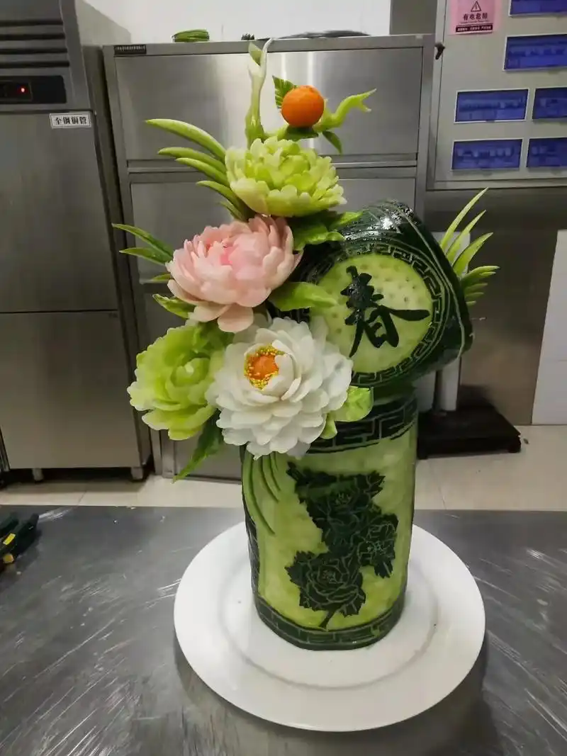 果蔬雕刻作品 - 抖音