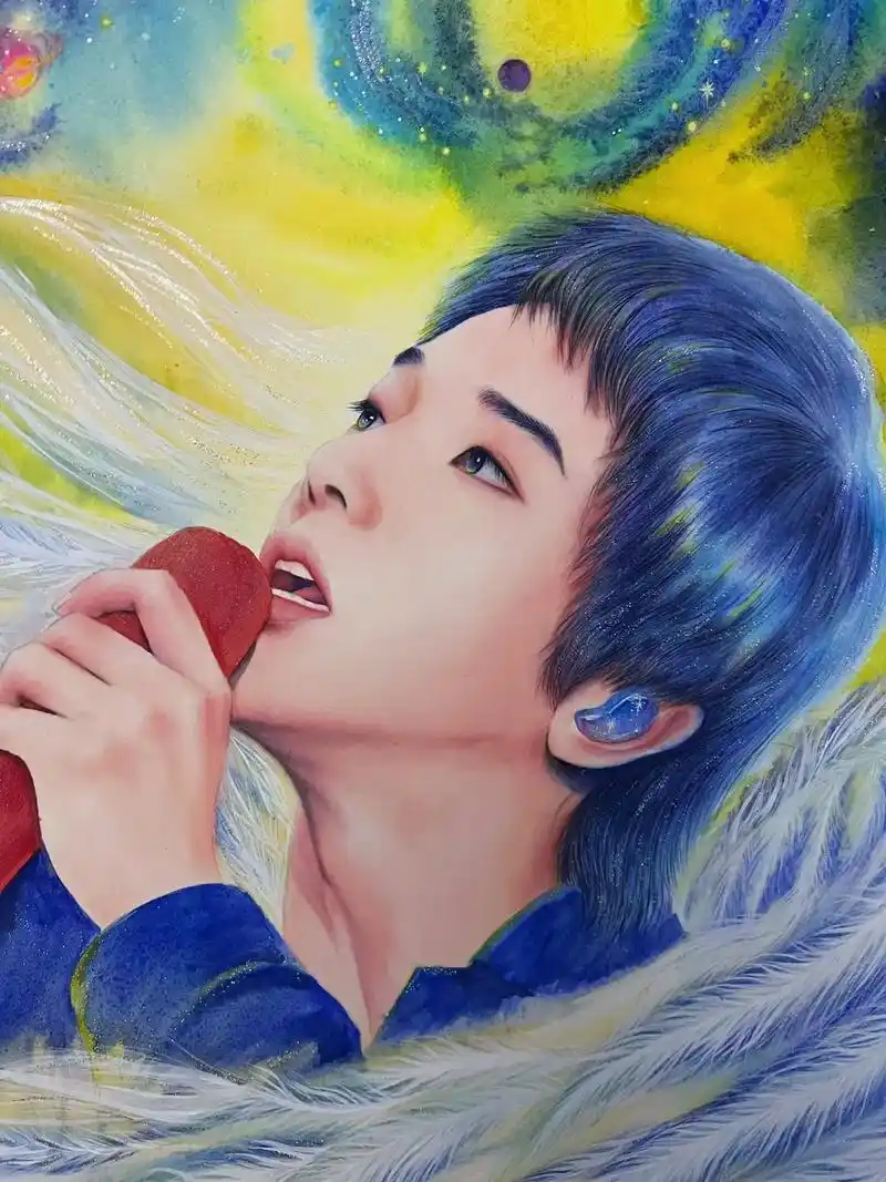 【水彩手绘】华晨宇.细节和过程图,又是你们没有的壁纸.转发@ - 抖音