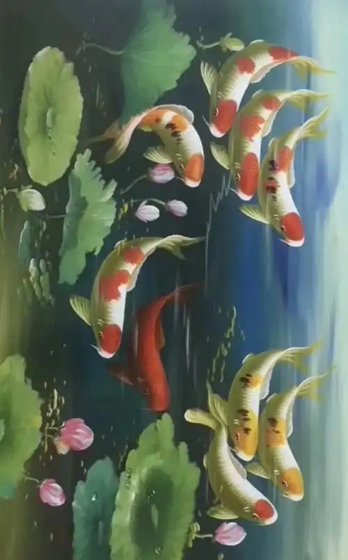 九鱼聚财吉祥图 愿所有的厄运转好运(7)