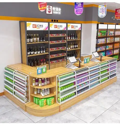 便利店超市收银台转角小型前台柜零食店母婴店店铺收银柜台更多产品