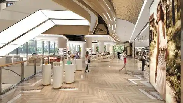 商场内一楼过道效果图