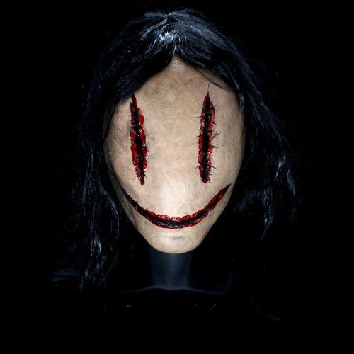 恐怖女 鬼面具全脸密室逃脱鬼屋剧本1杀吓人泰国恐1怖道具npc万圣节