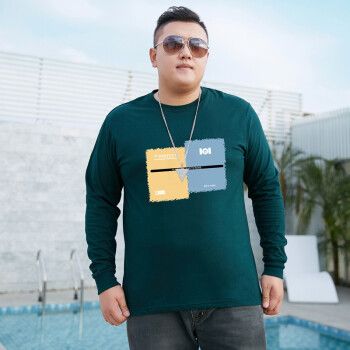 宽松加肥加大超大号肥佬特大码240斤胖仔大肚子300斤胖男人t恤上衣 黄