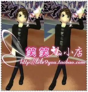 劲舞团新款男装yy搭配斯文帅气质成熟酷黑色西装男套装7天永久拍6