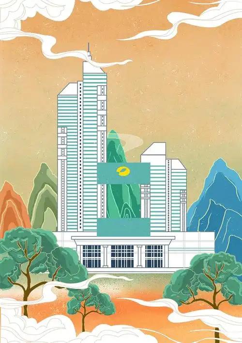 长沙建筑插画