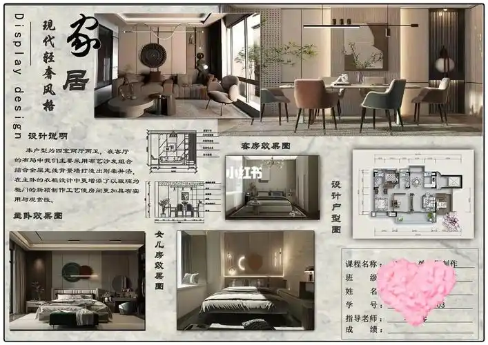 室内设计展板作业