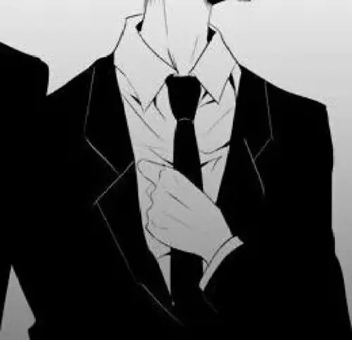 二次元动漫插图男头半身西装