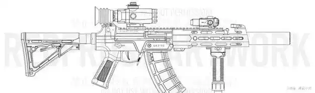 先进的瞄准系统qbz-191自动步枪在顶端配备了全长的皮卡汀尼导轨,为