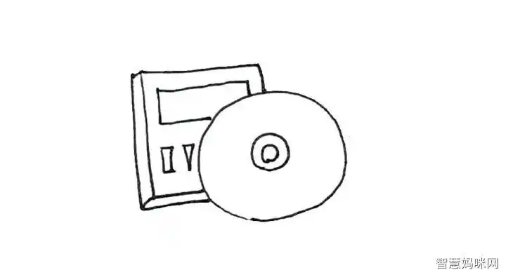 cd光盘简笔画