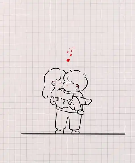 爱你的怎么画简笔画