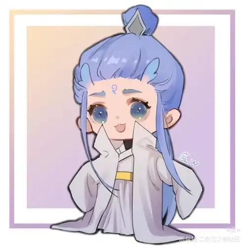 饼饼_哪吒之魔童降世敖丙q版绘画作品