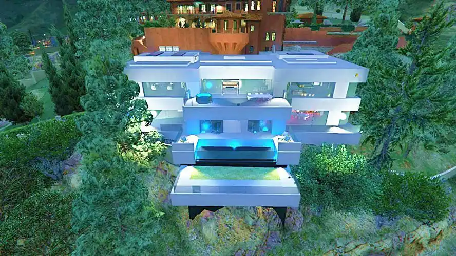 亚当熊gta5 mod土豪人生奥迪a4,超大半山别墅