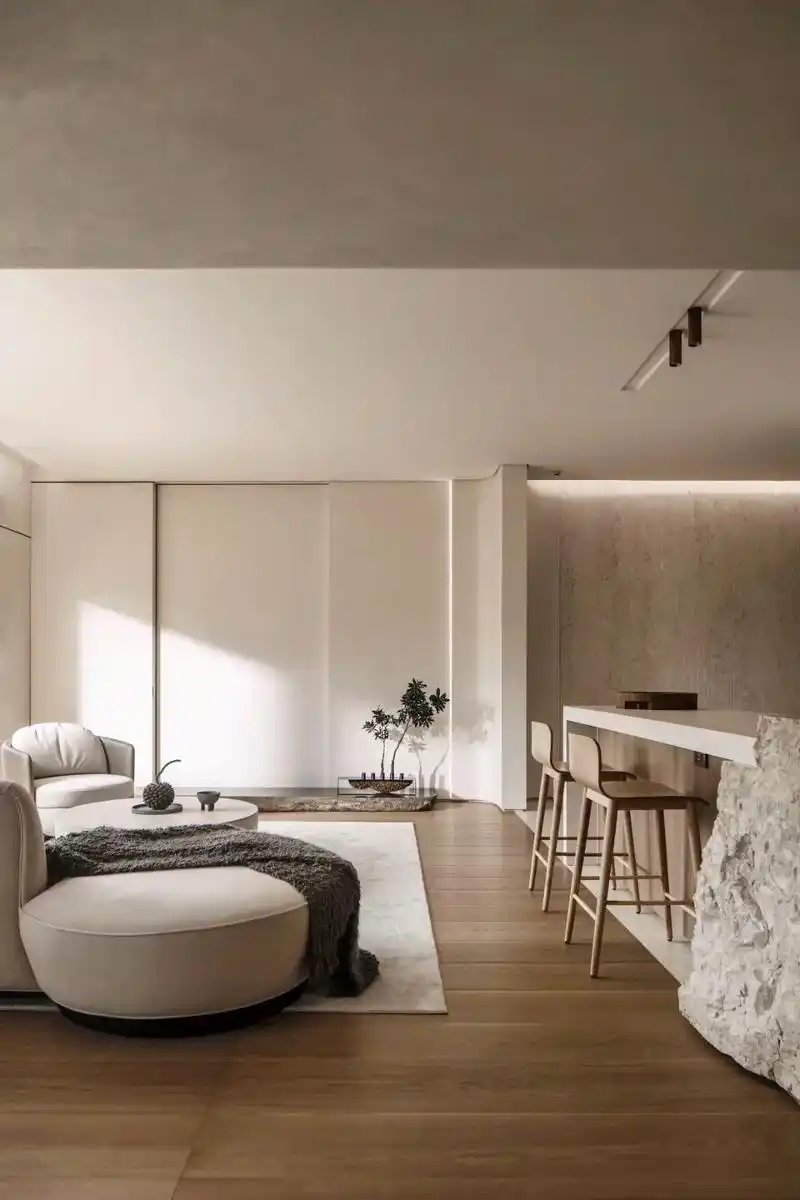 极简风,让家成为舒适的艺术品.选用素净的色调,回归自然,摒弃繁琐