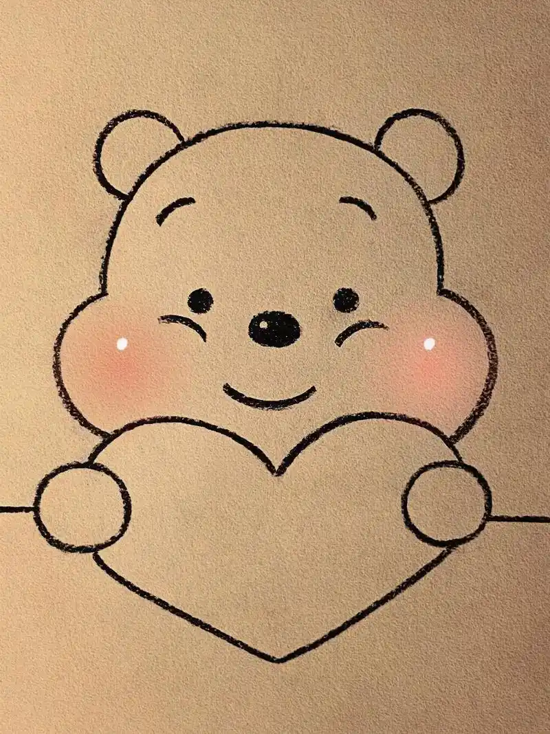 凭咱俩的关系,你给我画个爱心小熊不过分吧#简笔画 #艾特你想 - 抖音