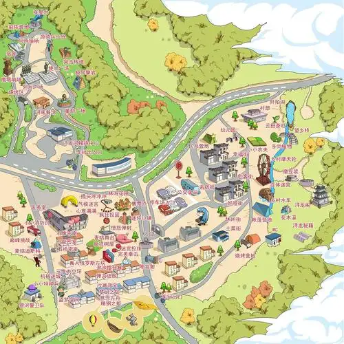 卡通手绘地图