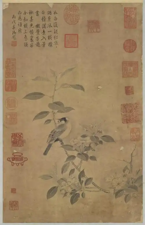 雅韵网---北宋画家赵昌《画花鸟轴》