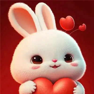 兔子可爱卡通头像2023