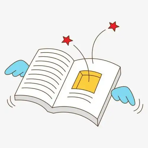 书本卡通简笔画彩色