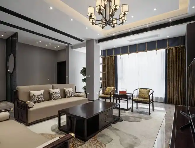 家装设计中式装修风格设计中国风别墅大平层装修室内效果图