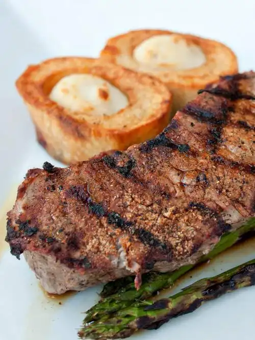 芦笋,蔬菜,土豆,美国,新鲜,肉,牛排,牛肉,料理,食品,菜肴,美食,肉类