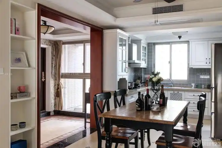 最新小户型敞开式厨房餐厅一体设计图片大全