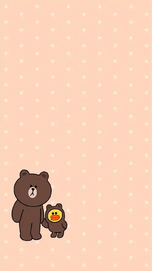 line可妮兔布朗熊可爱背景