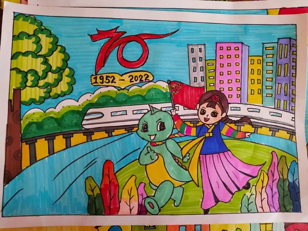 热爱祖国的绘画作品