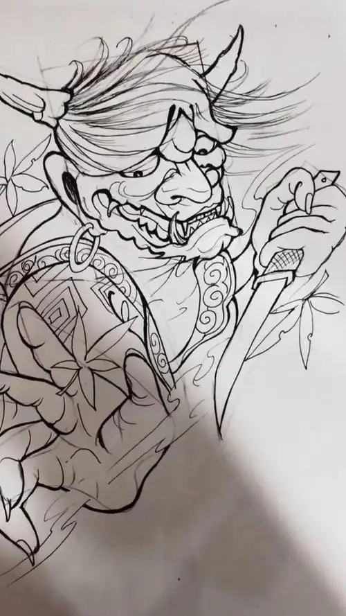 班诺  纹身手稿