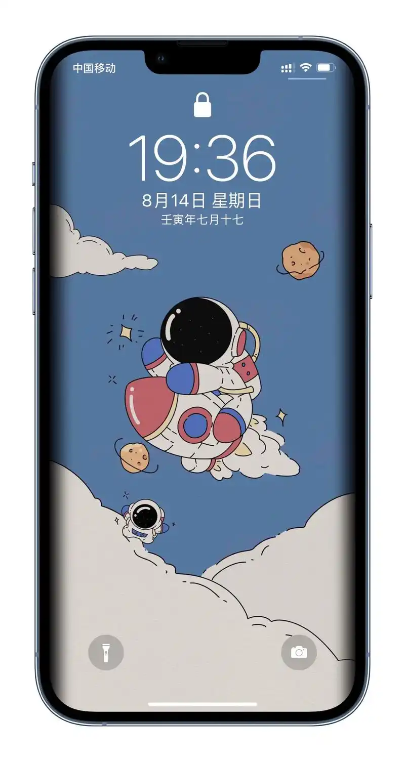 iphone太空人曲面屏壁纸