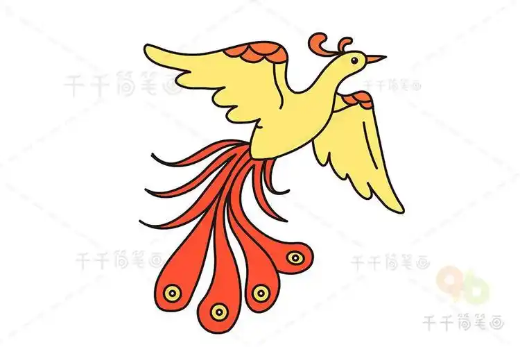 凤凰图片简笔画凤凰图片简笔画彩色
