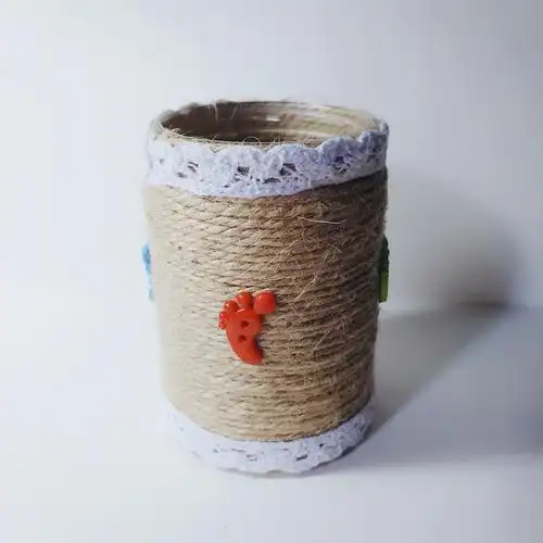 手工diy一根麻绳的妙用让家里的瓶瓶罐罐美起来