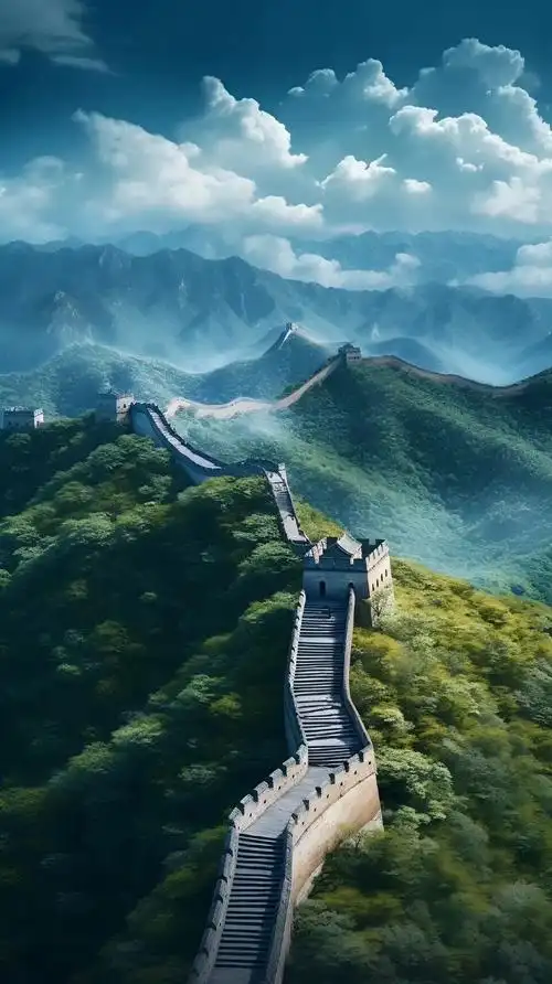 万里长城图片  万里长城,如一条巨龙蜿蜒于中国的山川之间,见证了中华