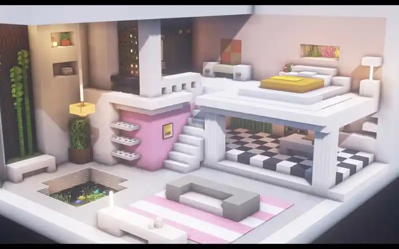 一些实用的现代室内设计【minecraft我的世界建筑教程】-耶耶耶24678