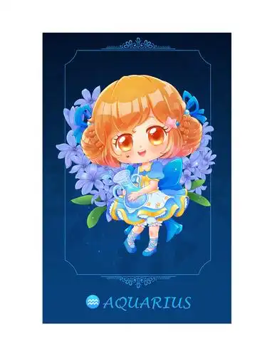 《12星座小姐姐q版形象》