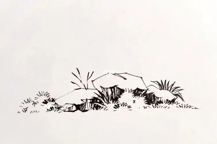 环艺快题  #马克笔手绘  #手绘石头画  #室外手绘  #室外手绘效果图