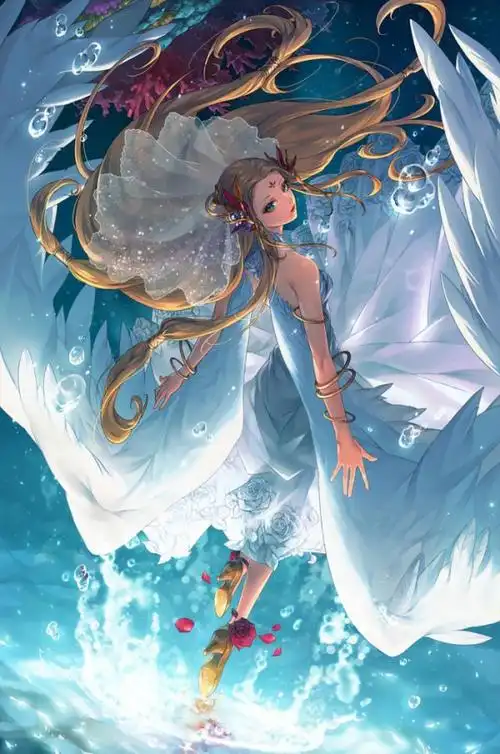 动漫少女图片唯美梦幻蓝色最新版梦幻图片唯美蓝色的女孩