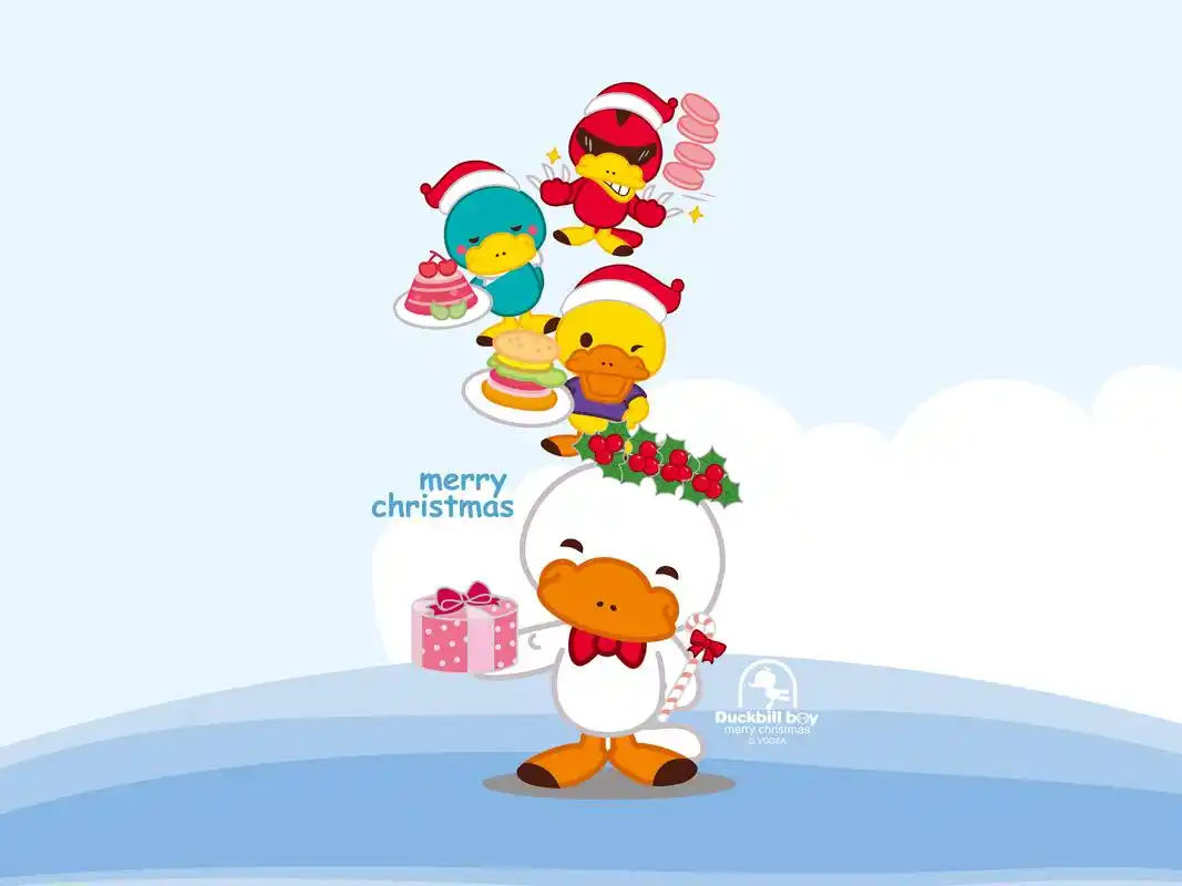 精选鸭嘴兽男孩圣诞主题壁纸