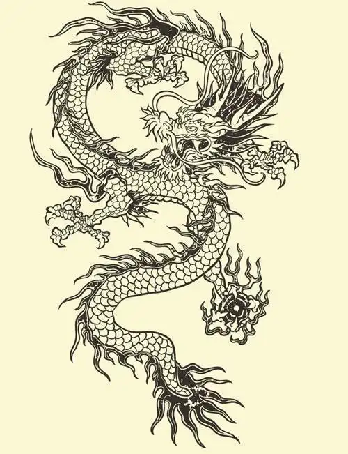 龙简笔画霸气彩色中国龙龙头动物简笔画步骤图片大全二趣味龙简笔画